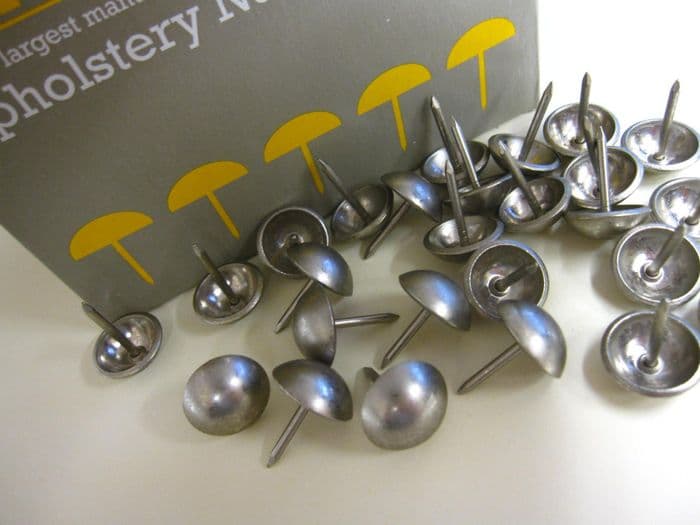 250 Pewter silver 16mm upholstery nails large tacks Heico H16 furniture